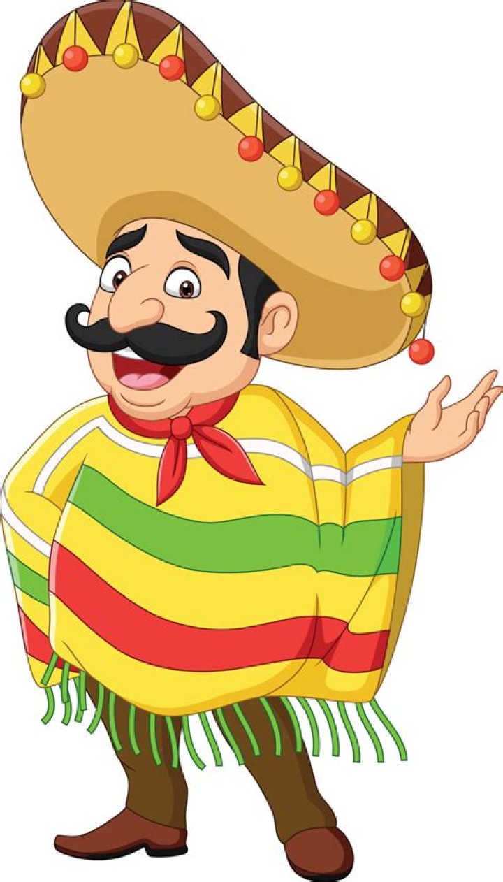Cartoon funny mexican man presenting 6605476 Vector Art at Vecteezy